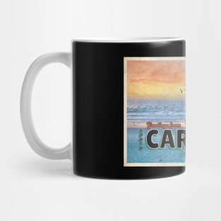 Greetings from South Carolina - Vintage Travel Postcard Design Mug